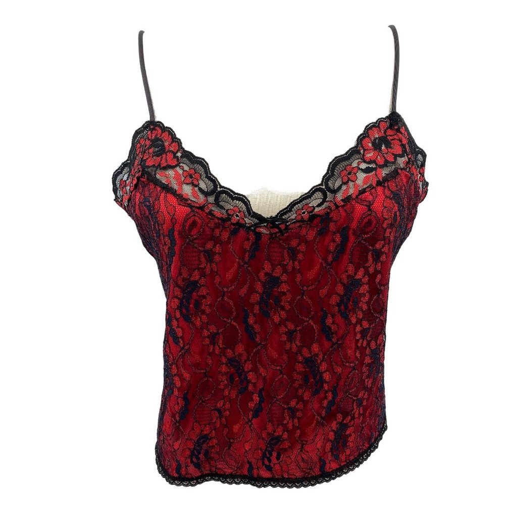 Vintage Bestform Camisole lace tank top size‎ 36 Goth Vampire emo sexy